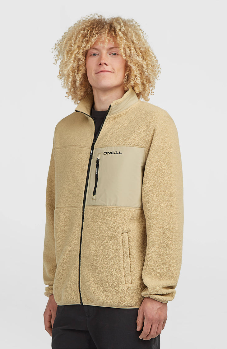 Must-Have High-Pile Full-Zip Fleece | Olive Blush
