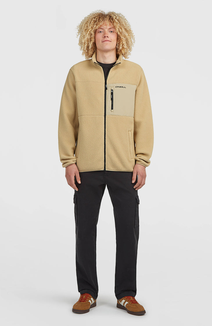 Must-Have High-Pile Full-Zip Fleece | Olive Blush