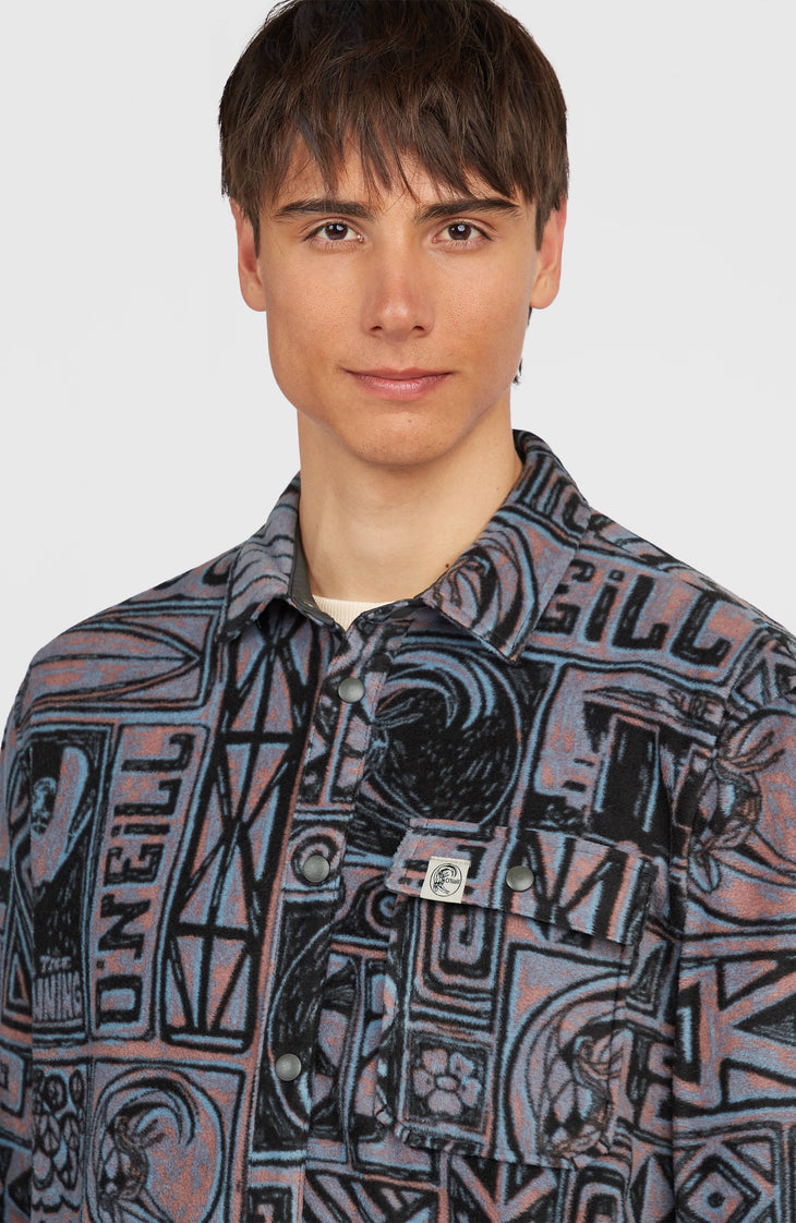 O'Riginals Superfleece Shirt | Purple Stamps