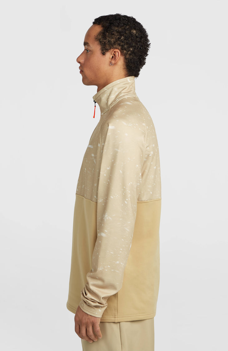 FWC'Cruz Printed Half-Zip Fleece | Beige Snow Storm