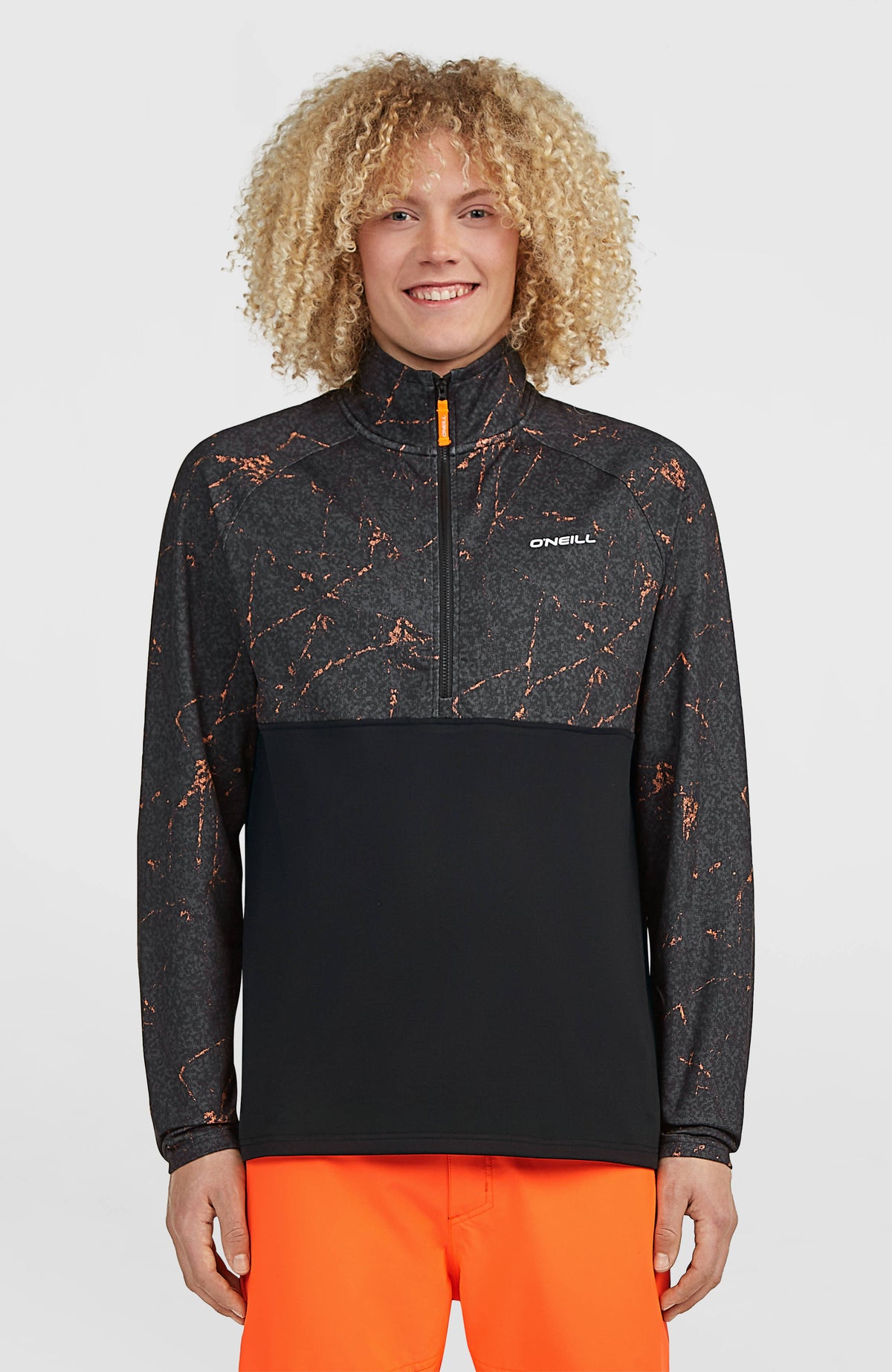 FWC'Cruz Printed Half-Zip Fleece | Black Basalt