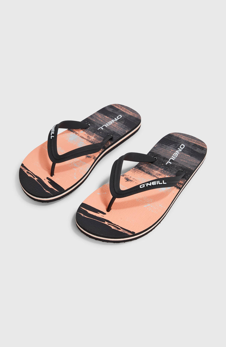 Profile Graphic Sandals | Coral Melted Texture Profile Graphic Sandals | Coral Melted Texture