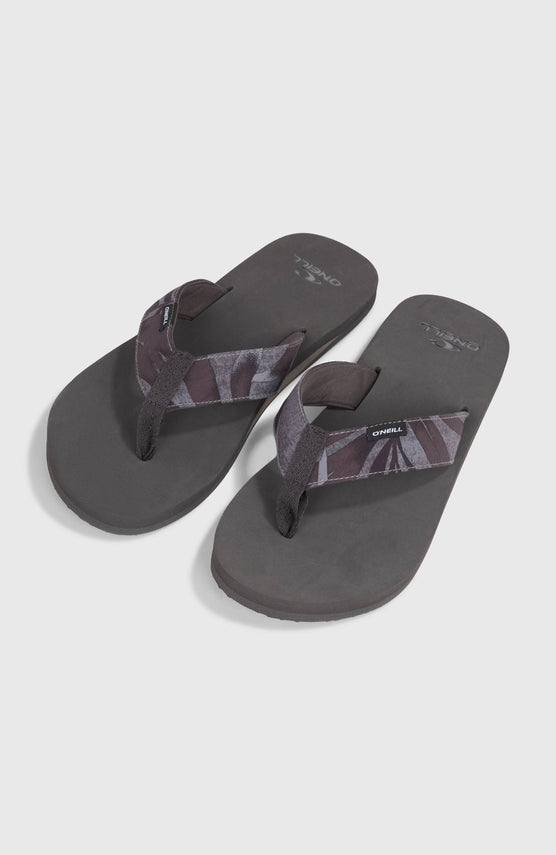 O’Neill Fabric Sandals | Black Dipped Leaves