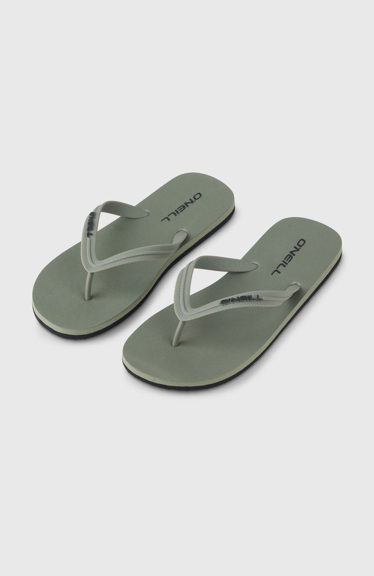 Profile Small Logo Sandals | Military Green Profile Small Logo Sandals | Military Green