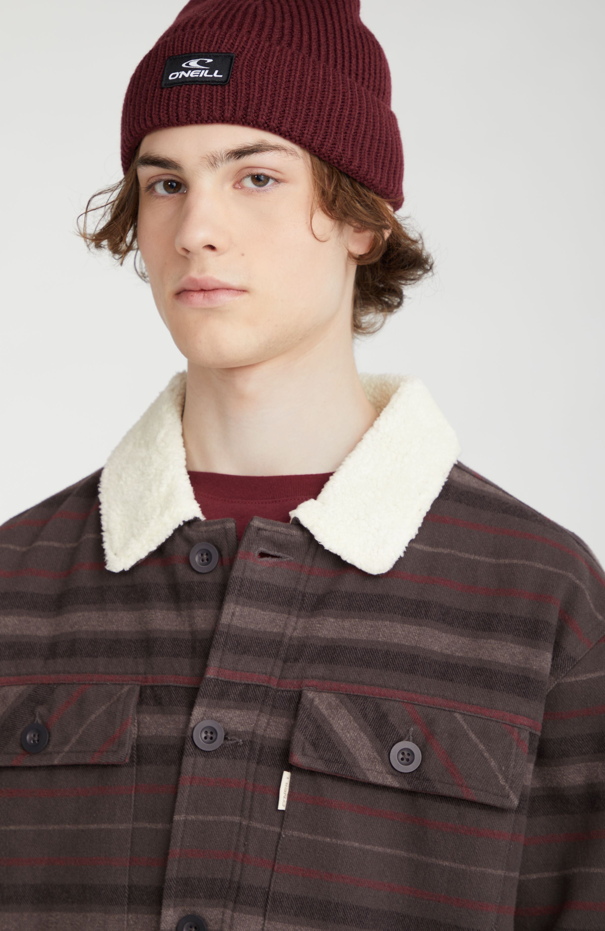 FleeceLined Jacket Grey Crossover Stripe O'Neill UK