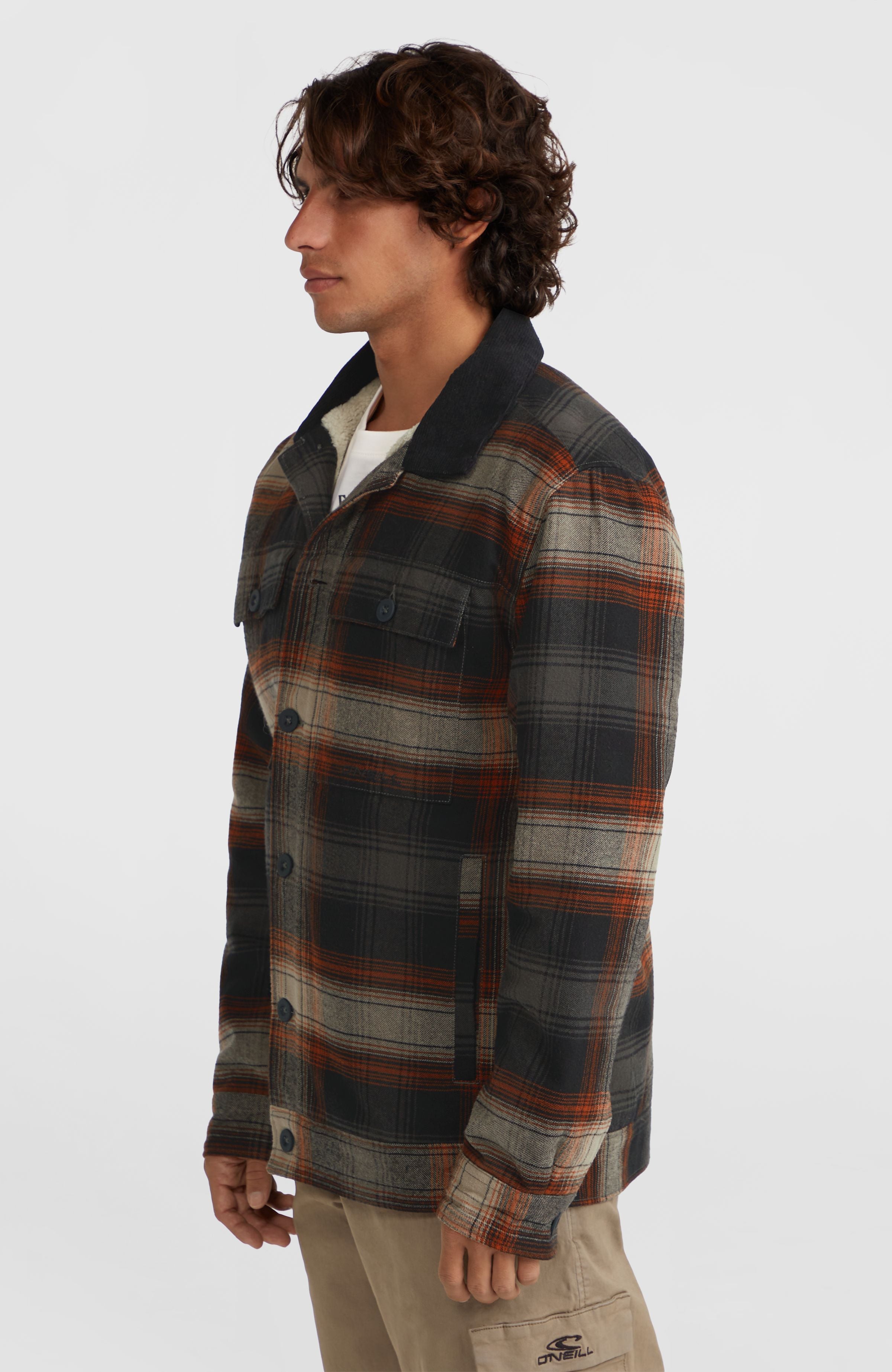ジャケット・アウター TENDERLOIN FLANNEL CHECK COAT Fleece-Lined Jacket | Grey Check Small – O'Neill UK