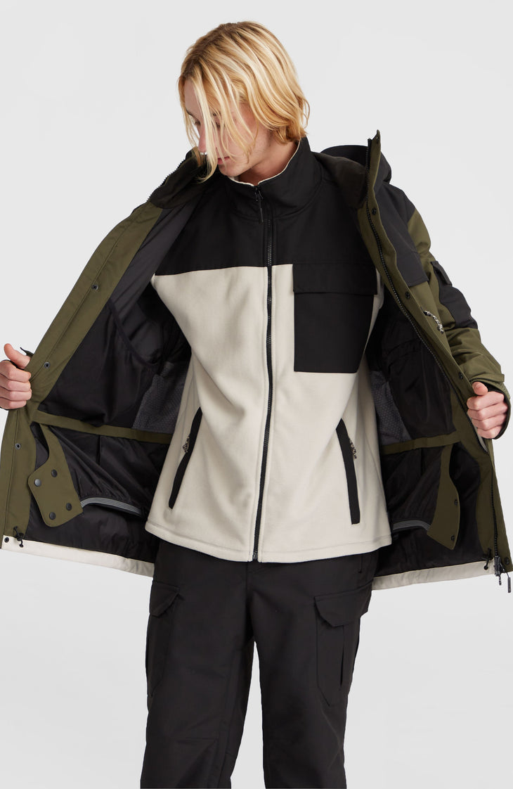 Utility Pro Hybrid Snow Jacket | Forest Night Colour Block