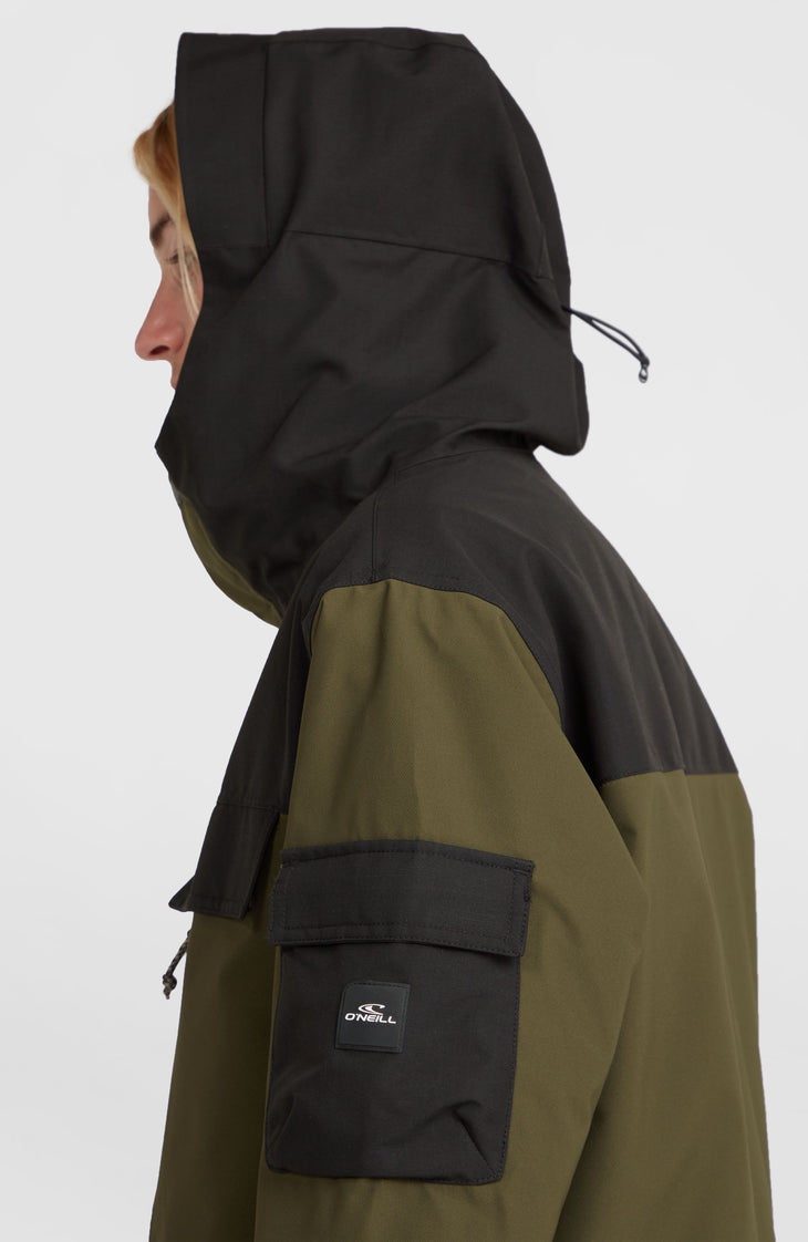 Utility Pro Hybrid Snow Jacket | Forest Night Colour Block