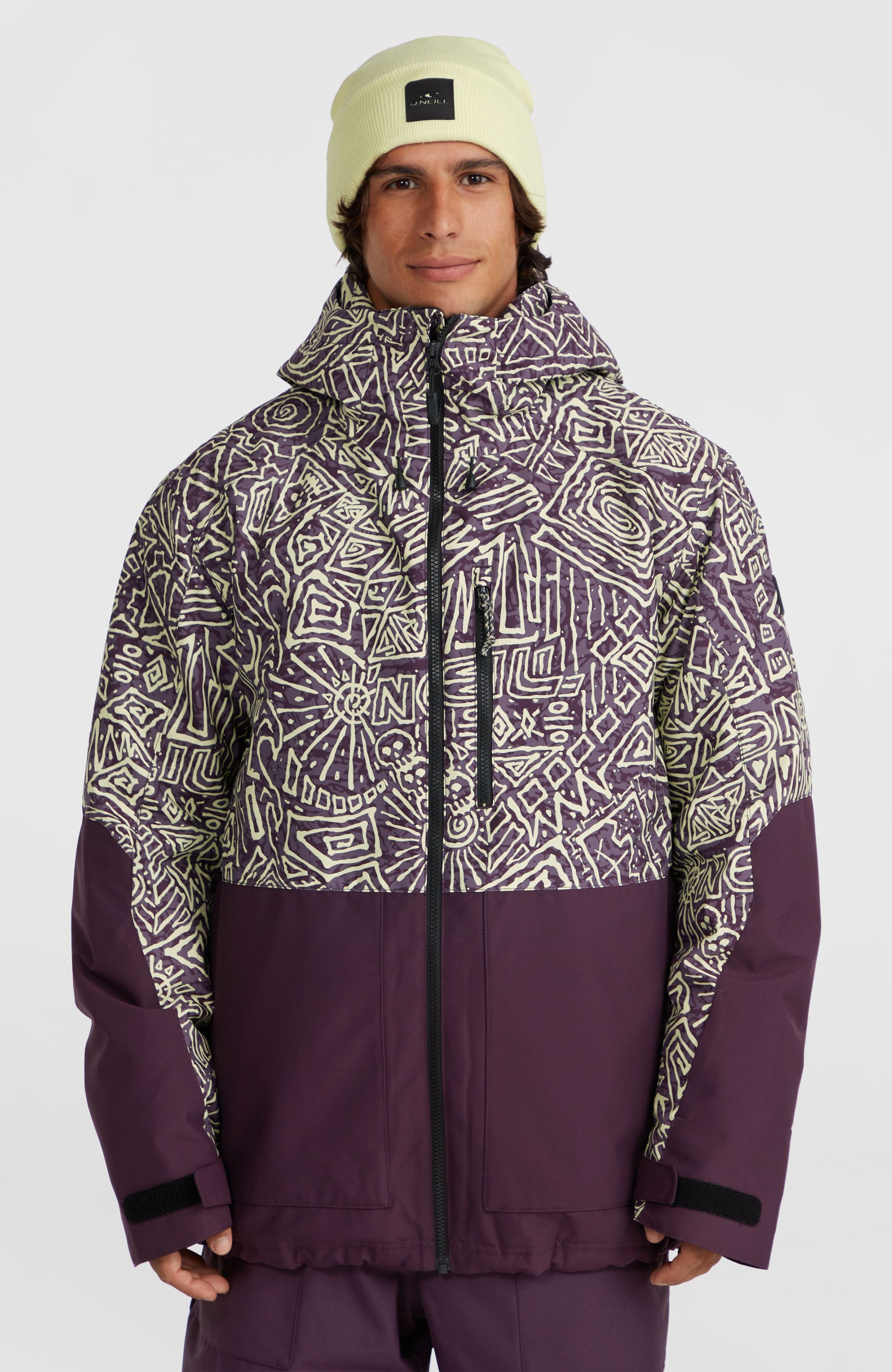 ジャケット・アウター Abigail black wool silk serge shinya O'Riginals Block Snow Jacket | Dark Purple Sketcheritage – O'Neill UK