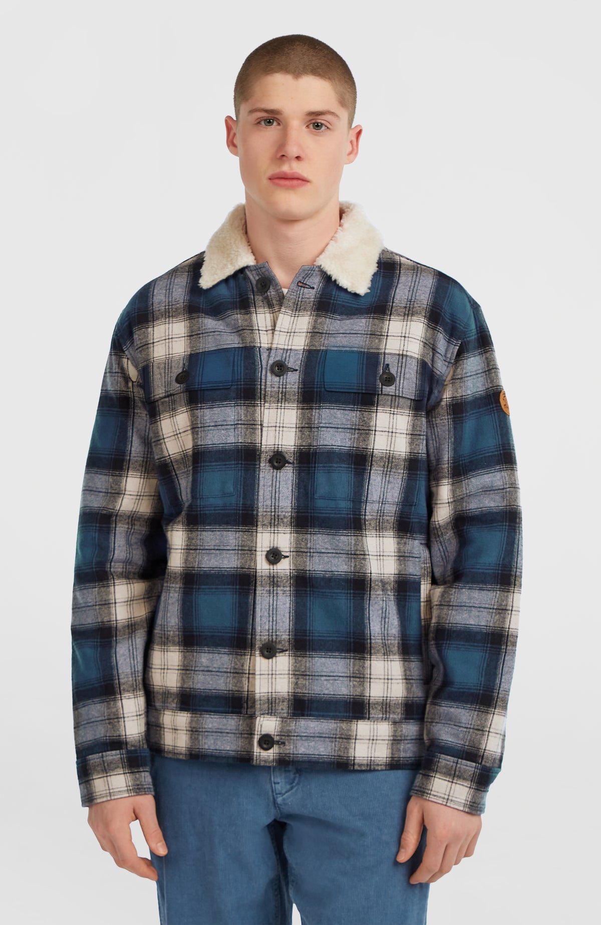 O'Riginals Fleece-Lined Jacket | Mozart Blue Check