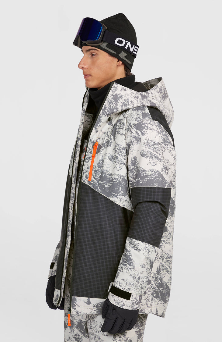 FWC’Peak Fire Snow Jacket | Grey Mountain Landscape