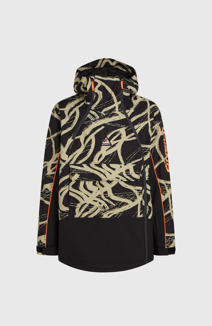 FWC'Play Asymmetric Snow Jacket | Beige Snowtracks