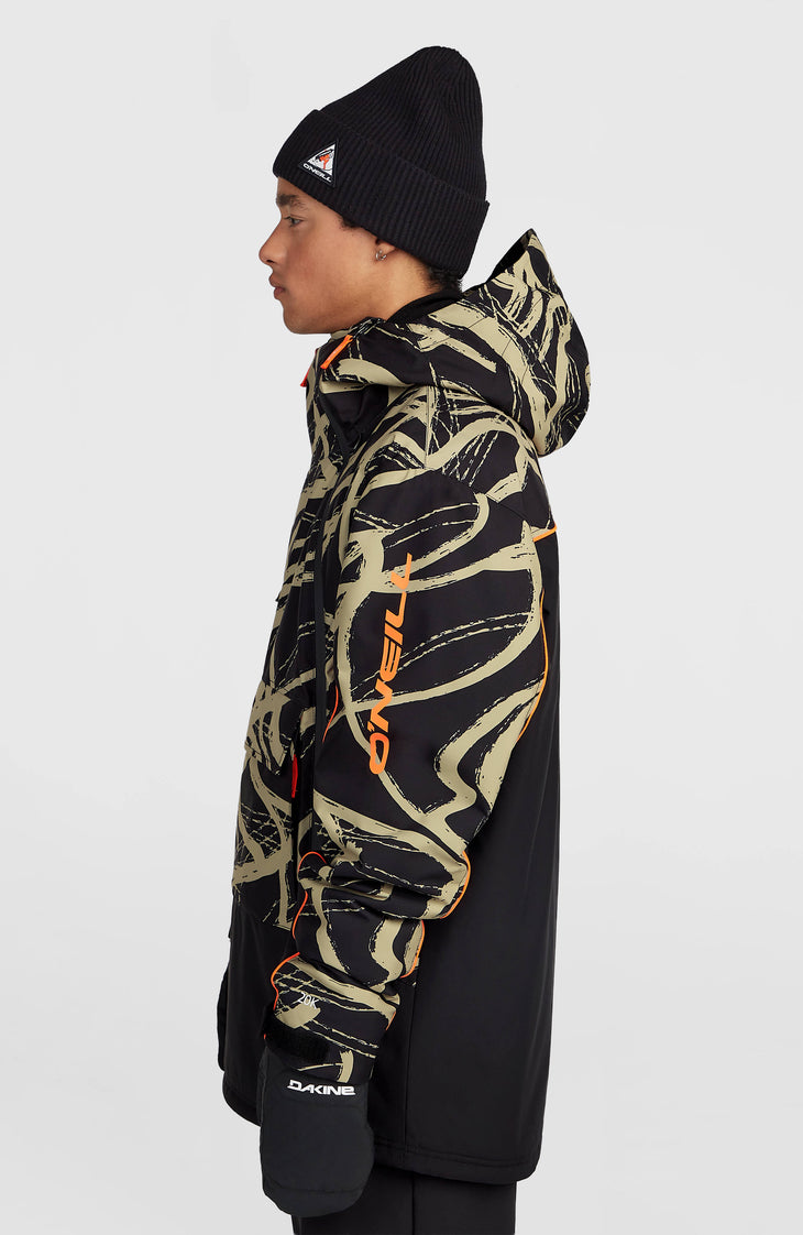 FWC'Play Asymmetric Snow Jacket | Beige Snowtracks
