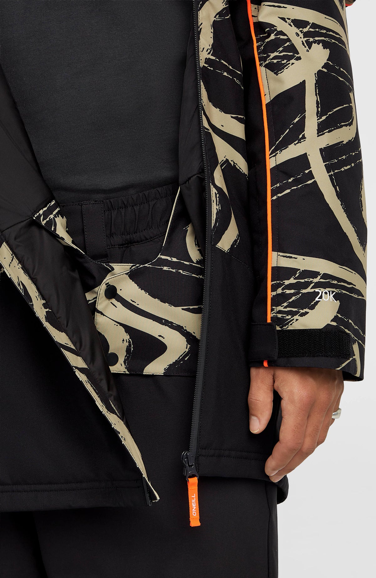FWC'Play Asymmetric Snow Jacket | Beige Snowtracks