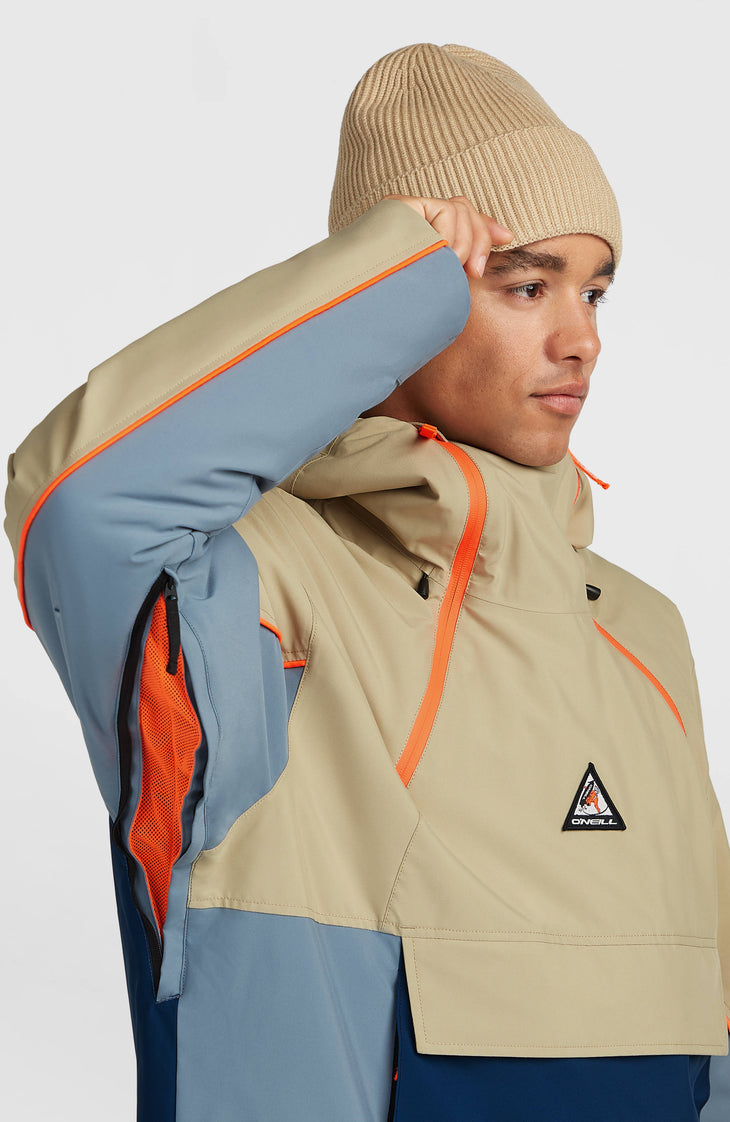 FWC'Play Asymmetric Snow Jacket | Olive Blush Colour Block