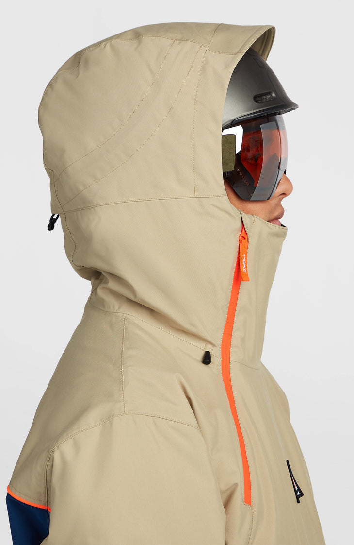 FWC'Play Asymmetric Snow Jacket | Olive Blush Colour Block