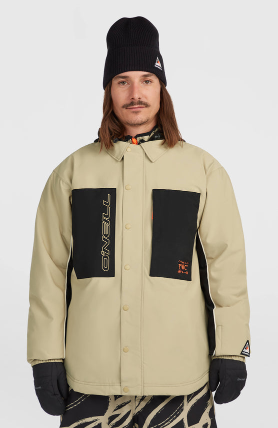 FWC'Play Shacket Snow Jacket | Olive Blush Colour Block