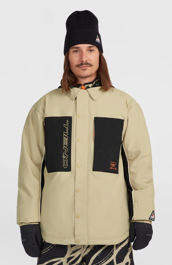FWC'Play Shacket Snow Jacket | Olive Blush Colour Block