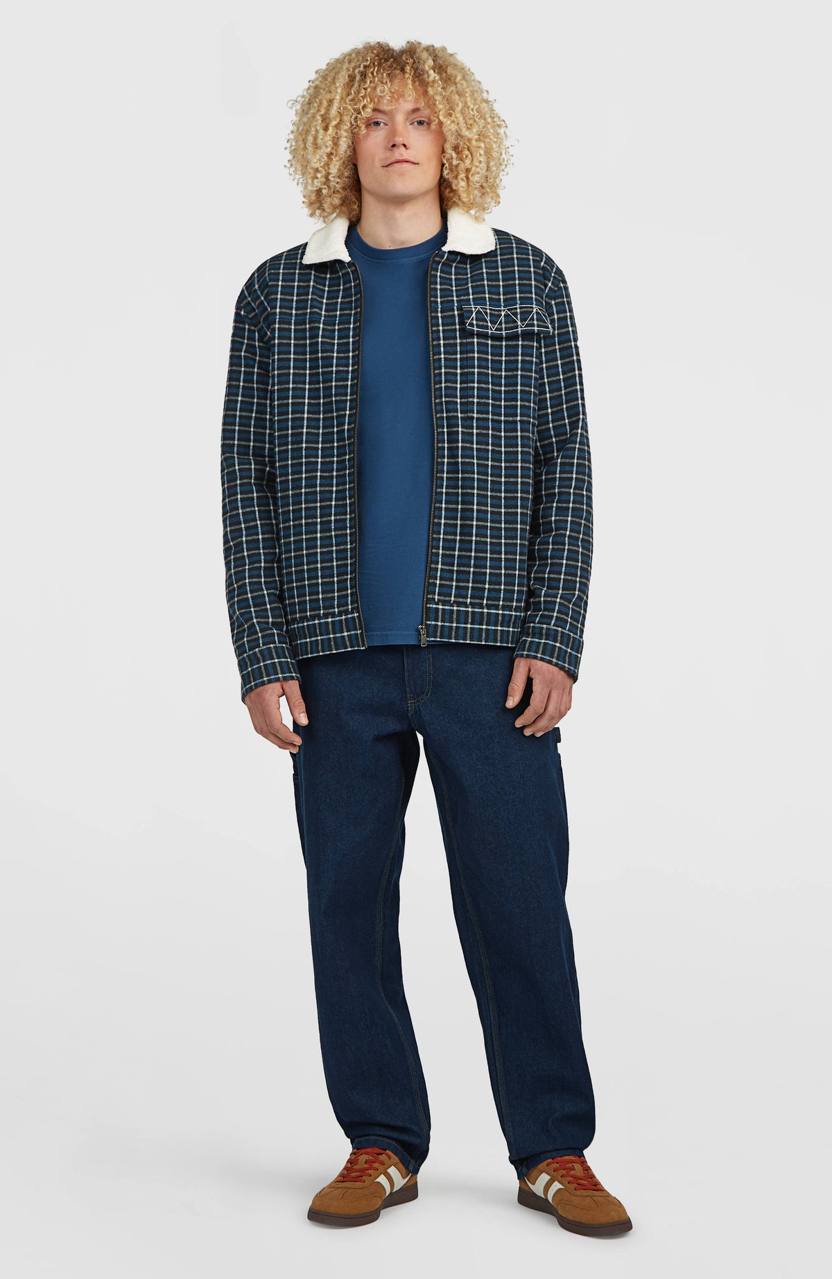 O'Riginals Fleece-Lined Jacket | Blue Heritage Checks