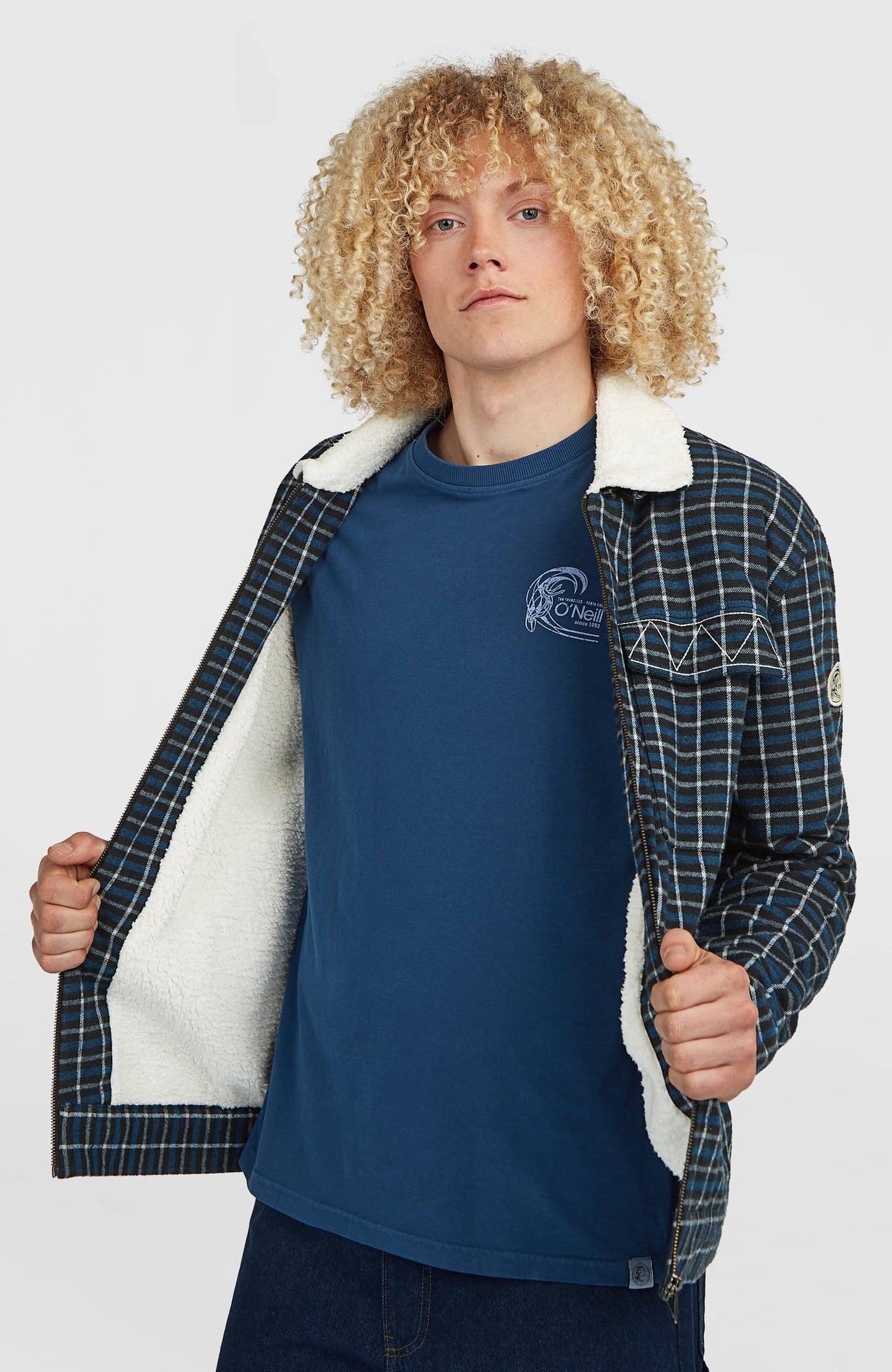 O'Riginals Fleece-Lined Jacket | Blue Heritage Checks