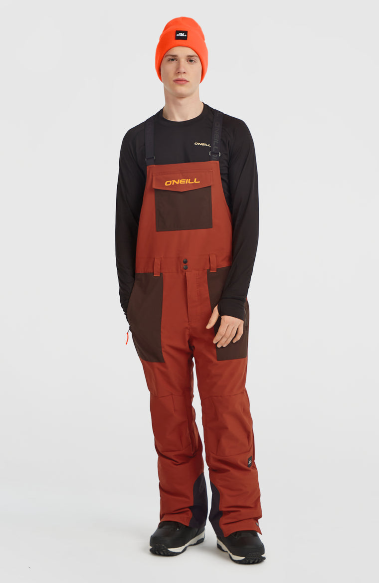 FWC'Peak Bib Snow Pants | Bonfire Colour Block FWC'Peak Bib Snow Pants | Bonfire Colour Block