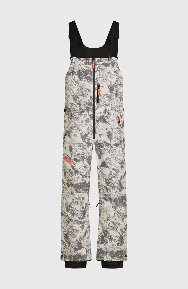 FWC'Peak Bib Snow Pants | Grey Mountain Landscape