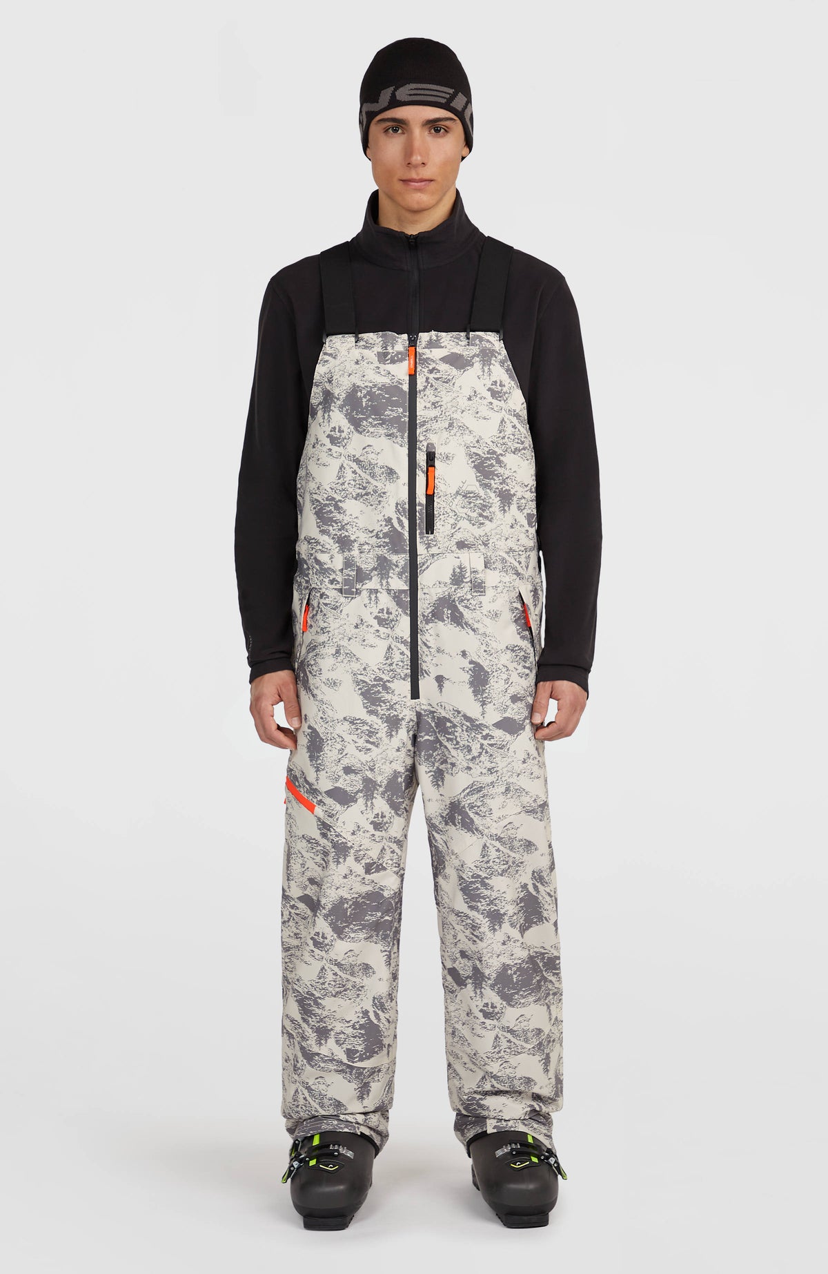 FWC'Peak Bib Snow Pants | Grey Mountain Landscape