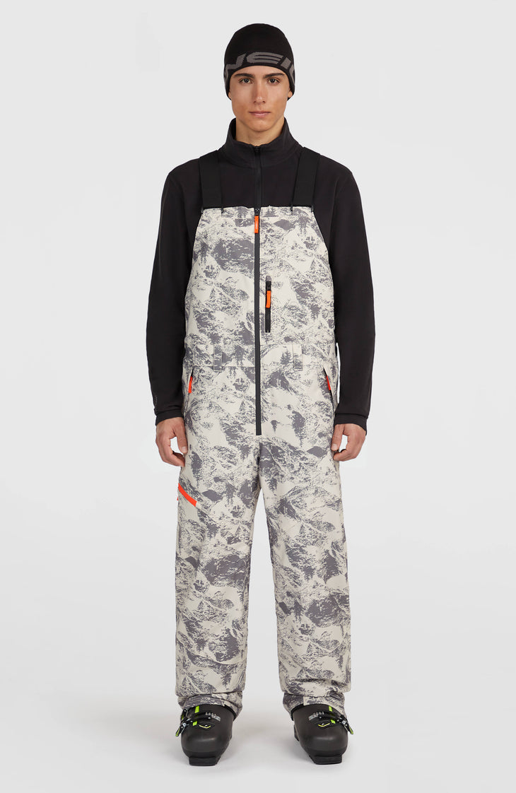 FWC'Peak Bib Snow Pants | Grey Mountain Landscape