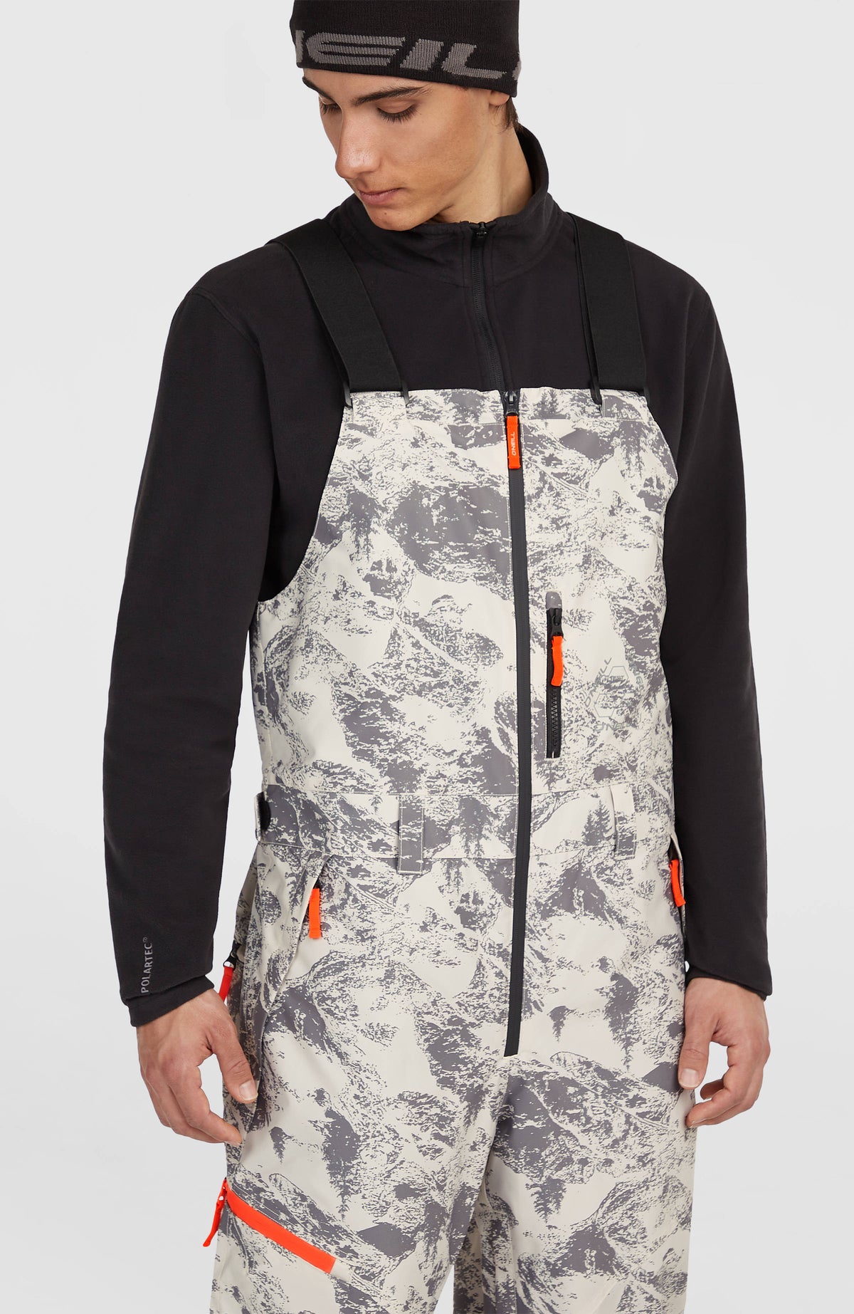 FWC'Peak Bib Snow Pants | Grey Mountain Landscape