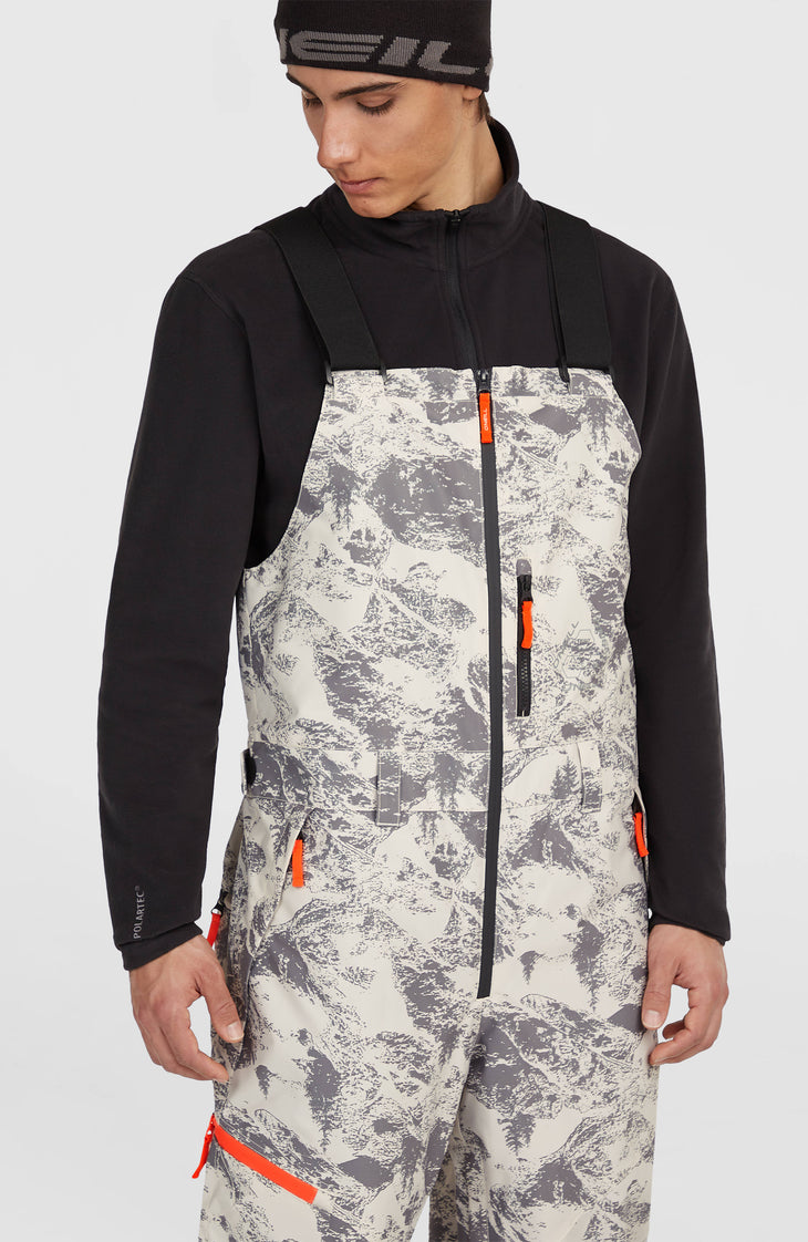 FWC'Peak Bib Snow Pants | Grey Mountain Landscape