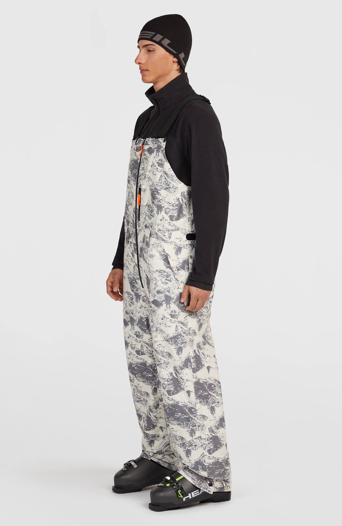 FWC'Peak Bib Snow Pants | Grey Mountain Landscape