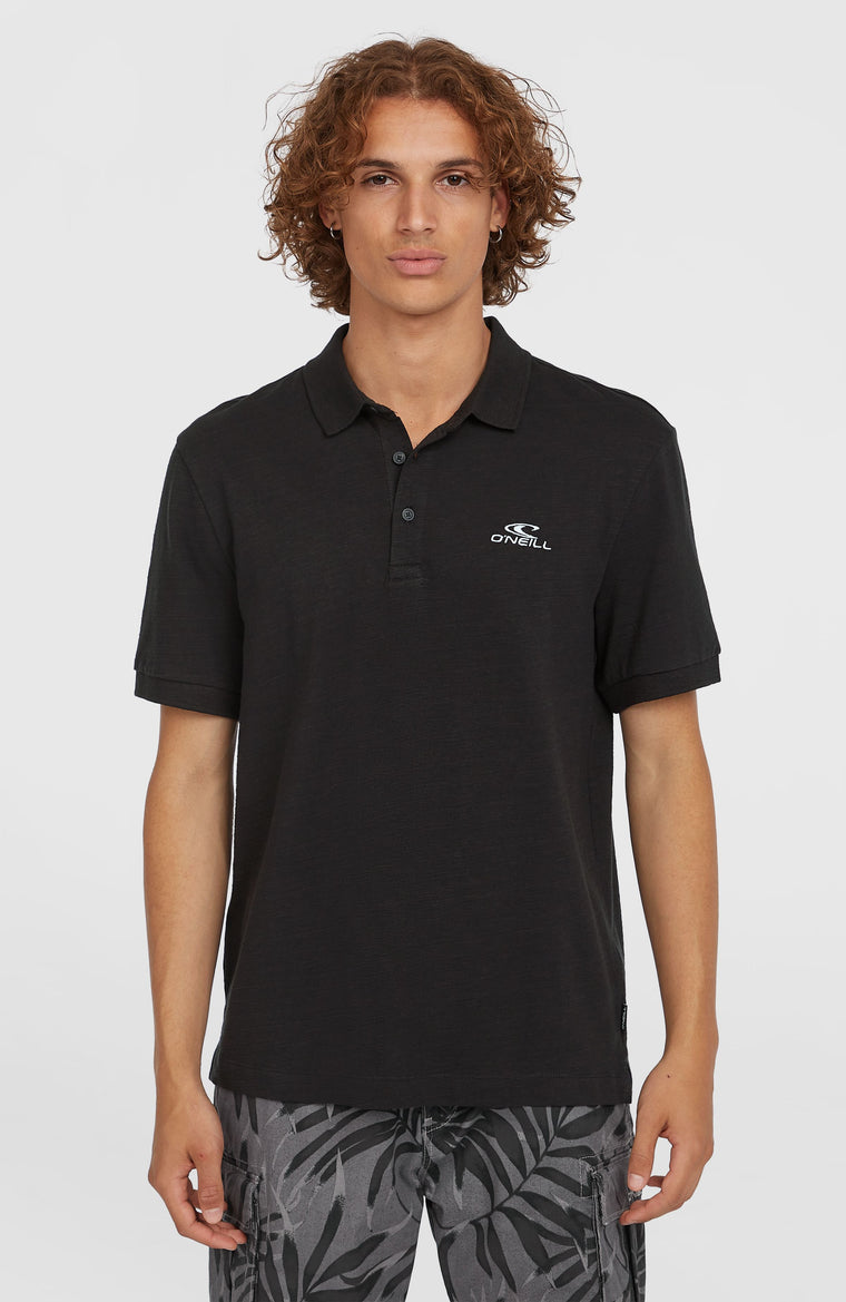 Slub Small Logo Polo | Black Out Slub Small Logo Polo | Black Out