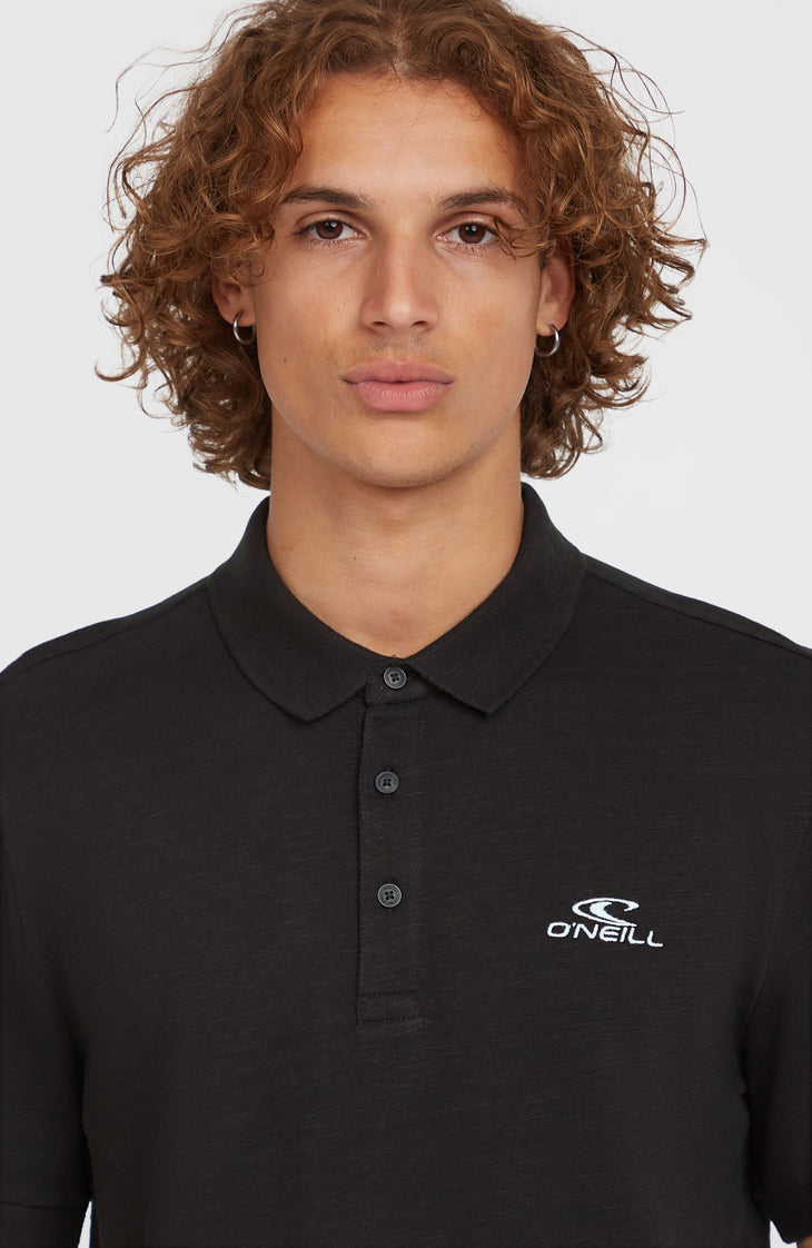 Slub Small Logo Polo | Black Out