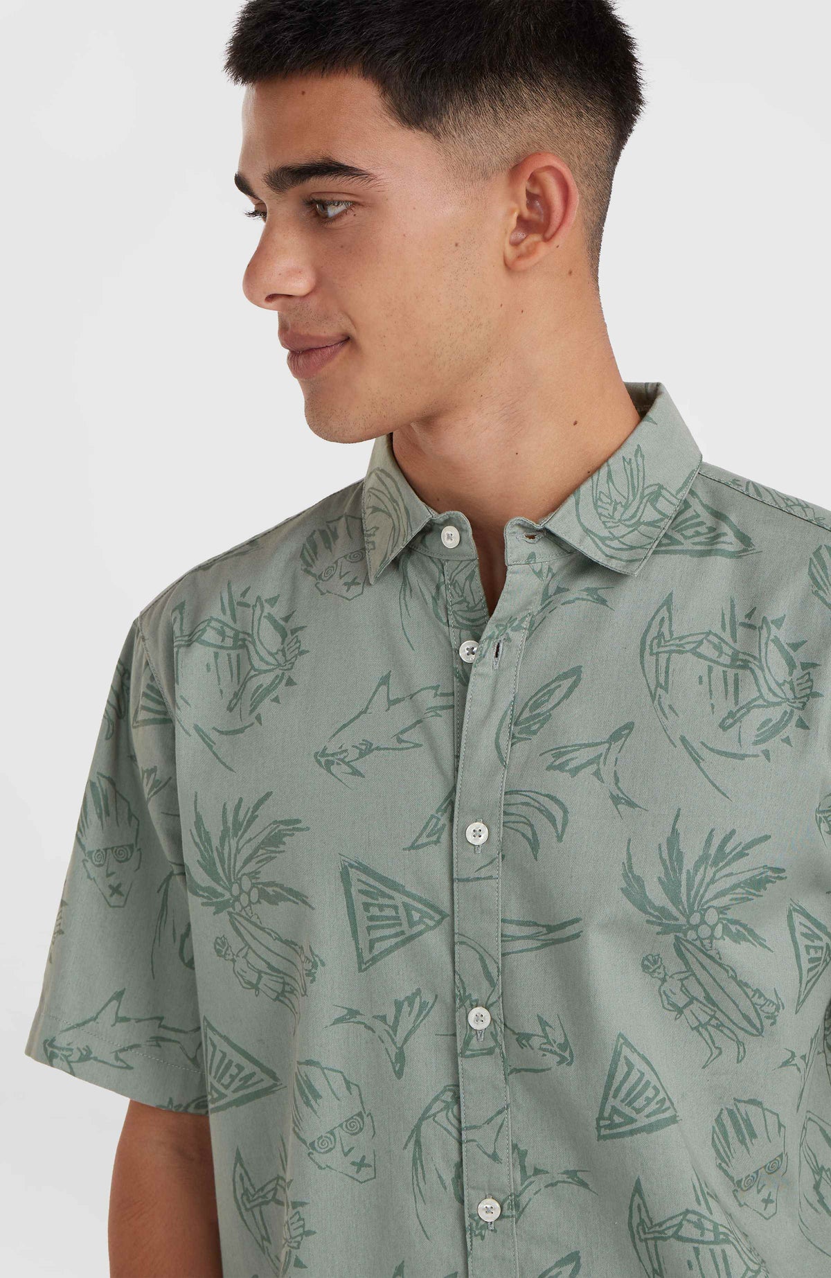 Mix and Match Beach Shirt | Green Vintage Surfer
