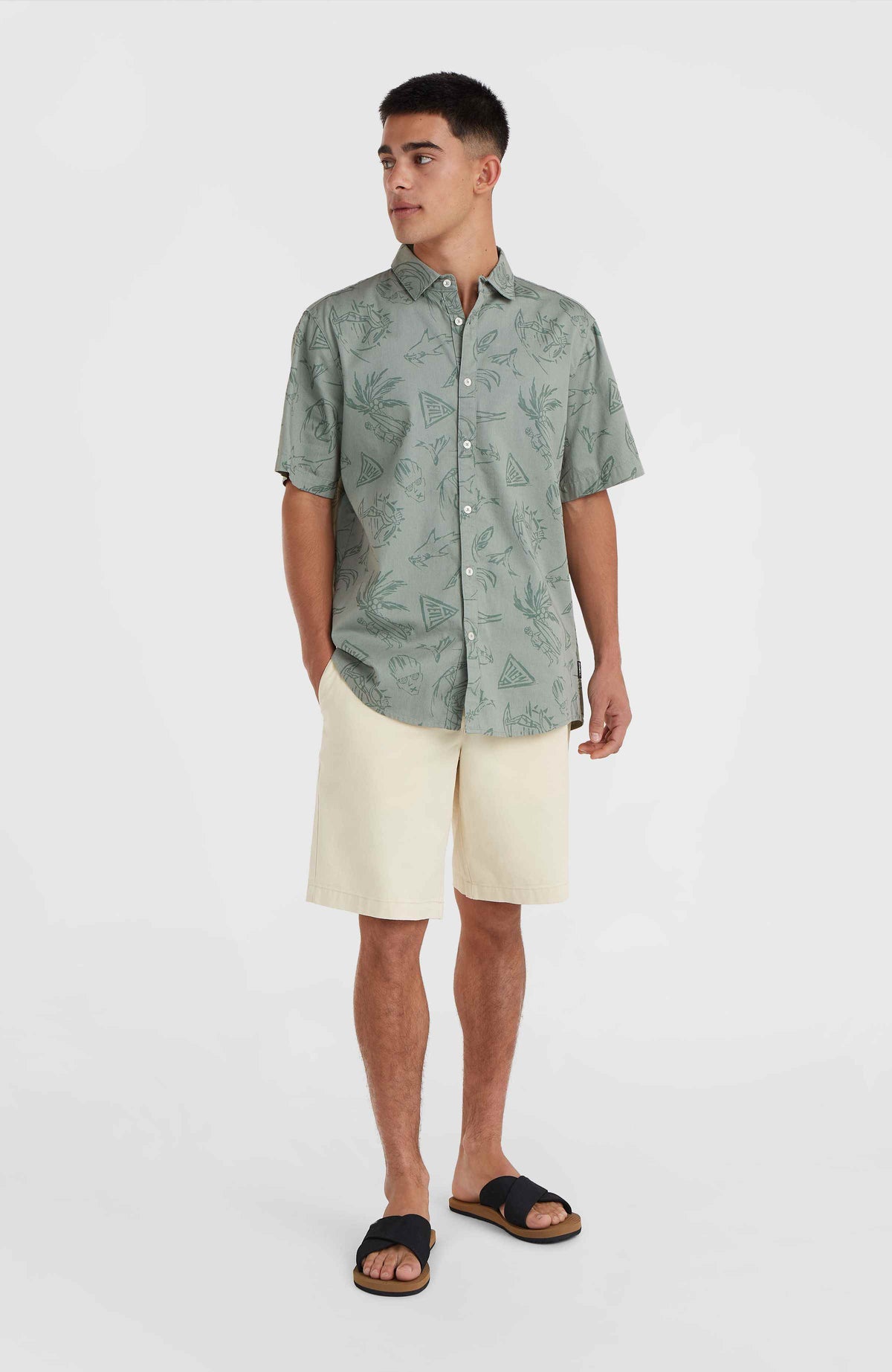 Mix and Match Beach Shirt | Green Vintage Surfer
