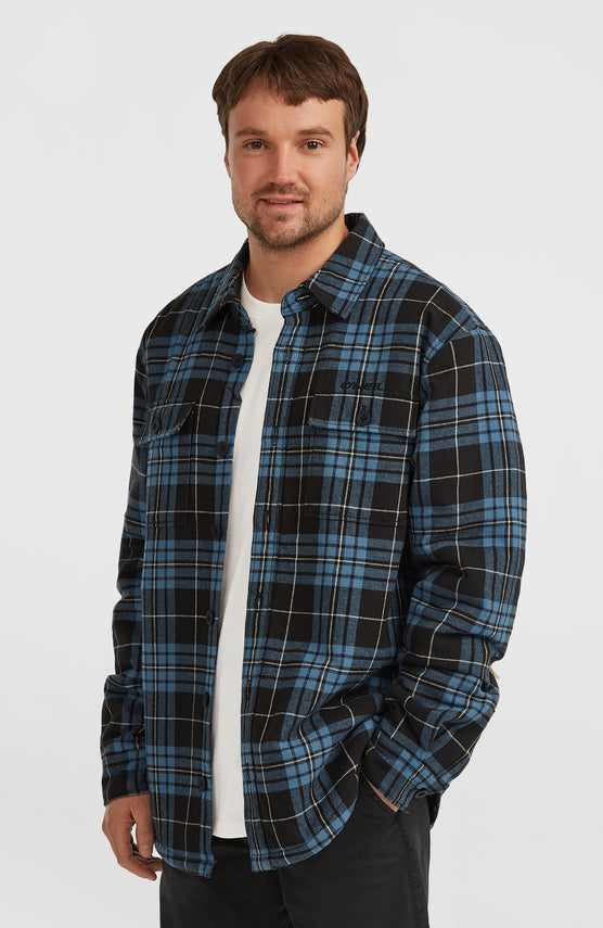Must-Have Fleece-Lined Shirt | Blue Flannel Check
