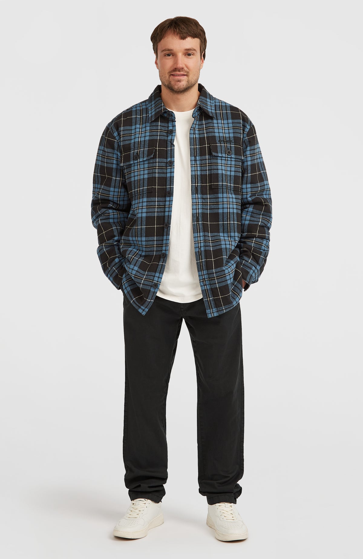Must-Have Fleece-Lined Shirt | Blue Flannel Check