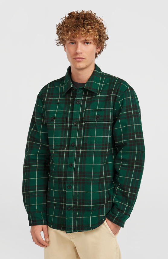 Must-Have Fleece-Lined Shirt | Green Flannel Check