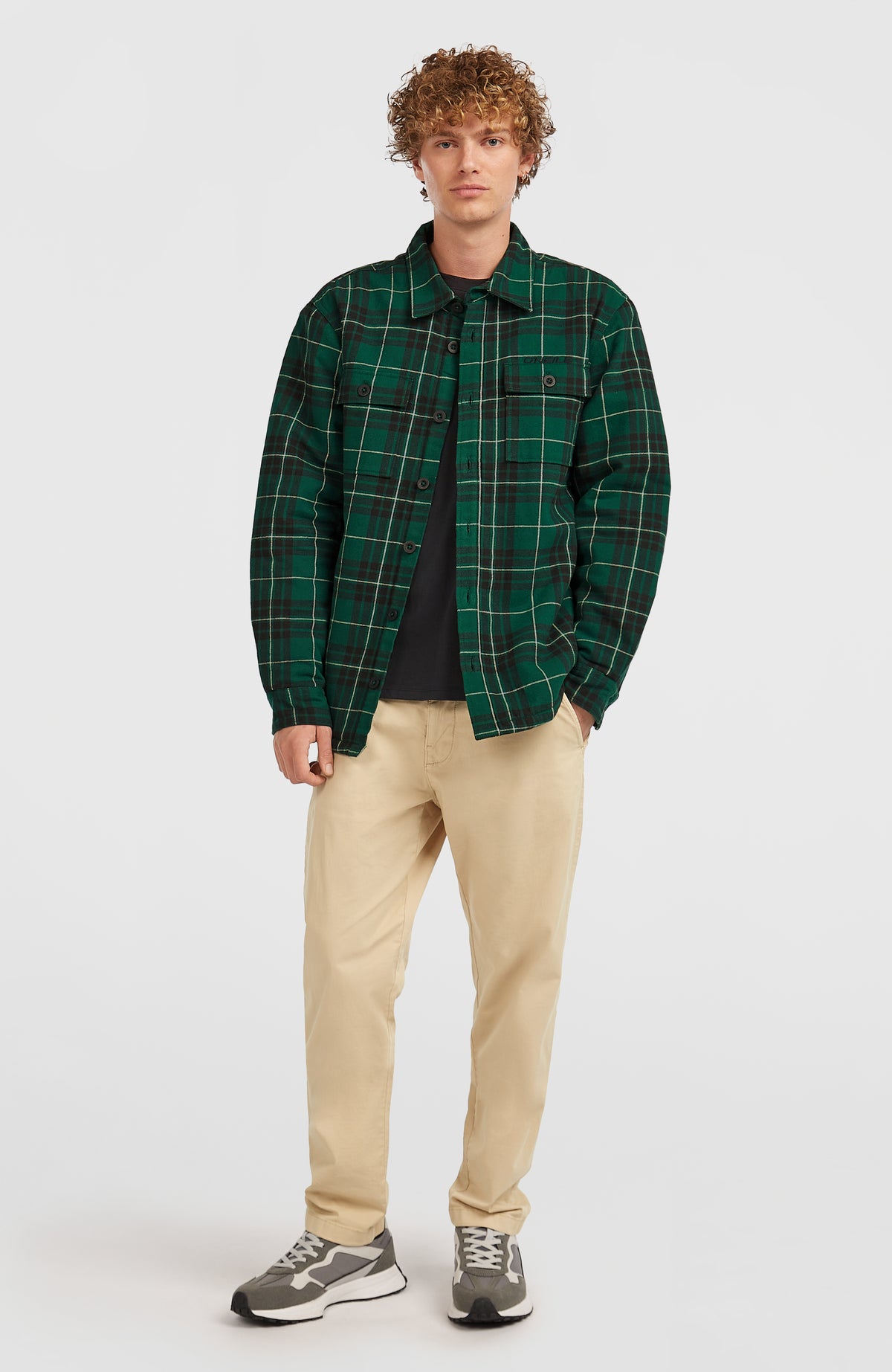 Must-Have Fleece-Lined Shirt | Green Flannel Check