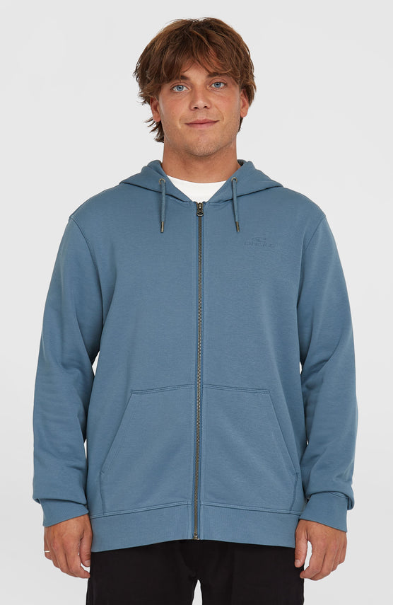 Small Logo Full Zip Hoodie | Copen Blue