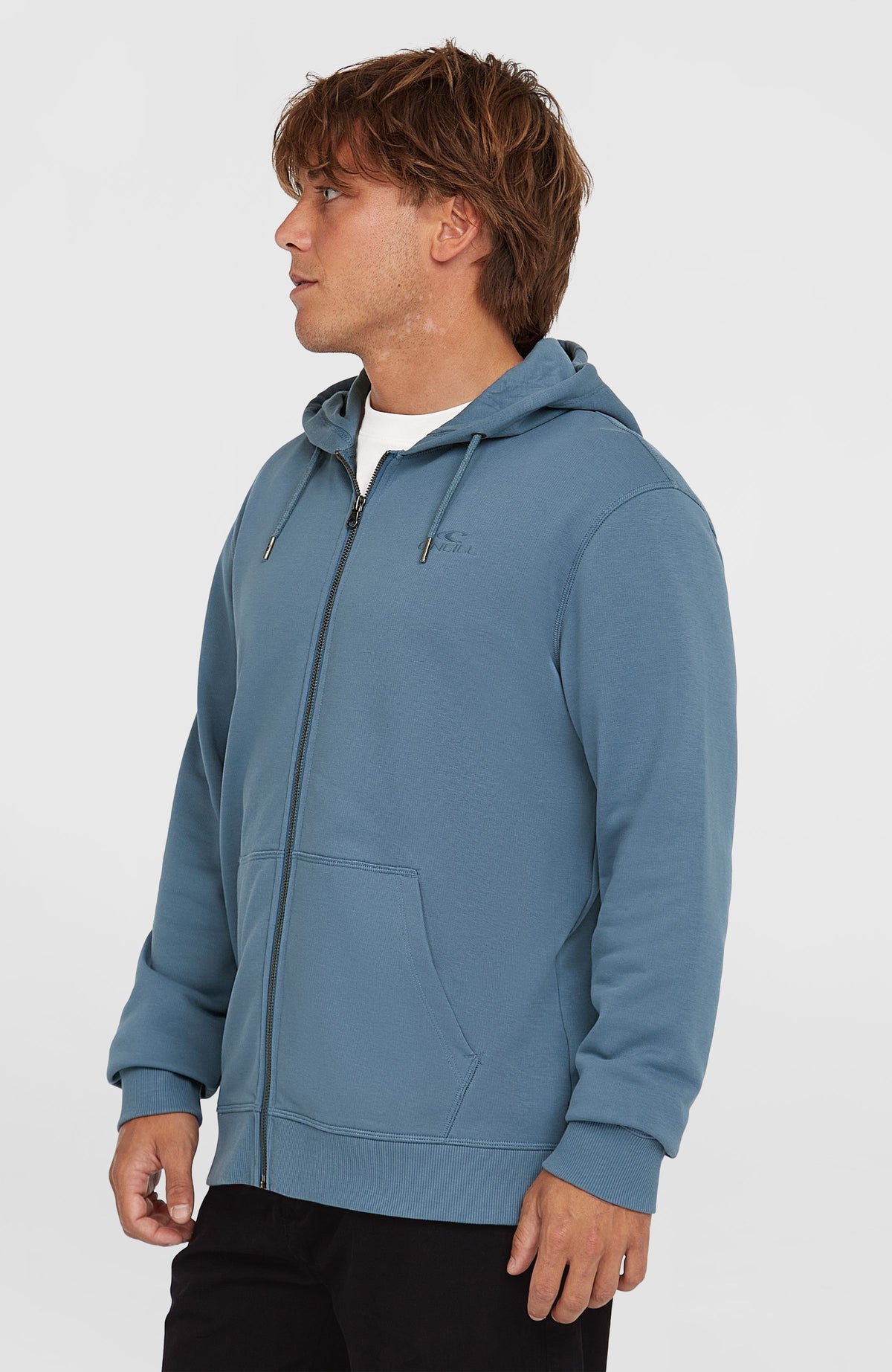 Small Logo Full Zip Hoodie | Copen Blue