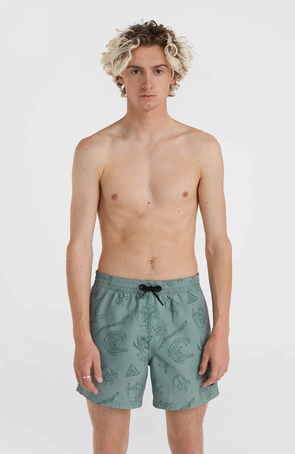 Mix and Match Cali Print 15'' Swim Shorts | Green Vintage Surfer