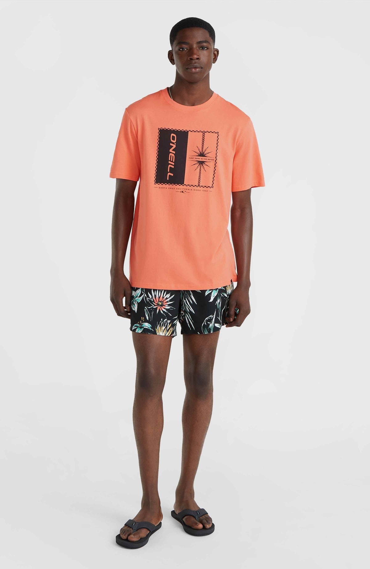Mix and Match Cali Print 15'' Swim Shorts | Black Tropicana