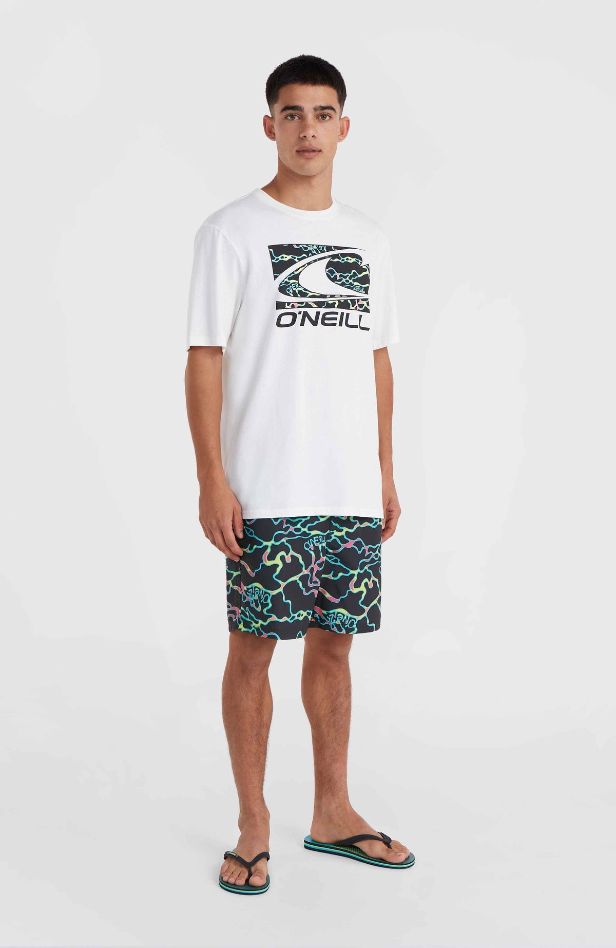 Jack O'Neill Cali Crazy 16'' Swim Shorts | Black Ocean View