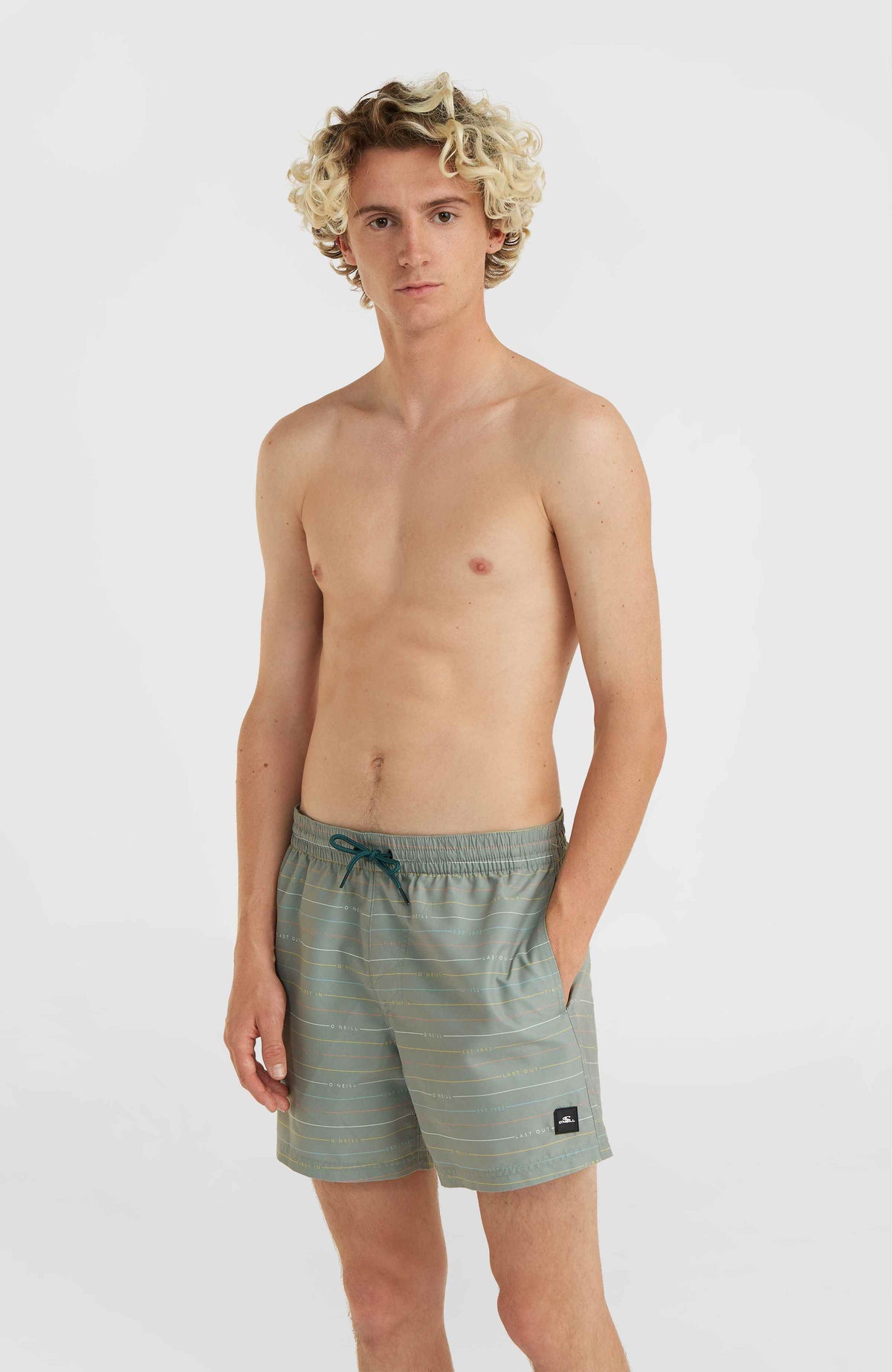 Jack O'Neill Cali First 15'' Swim Shorts | Green First Name Stripe