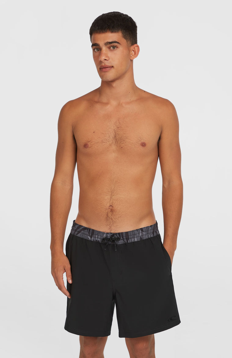 Pocket Print 16'' Swim Shorts | Black Out Pocket Print 16'' Swim Shorts | Black Out