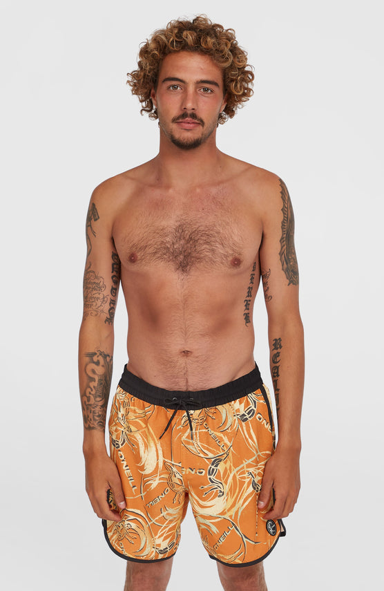 O'Riginals Scallop 16'' Swim Shorts | Orange Originals