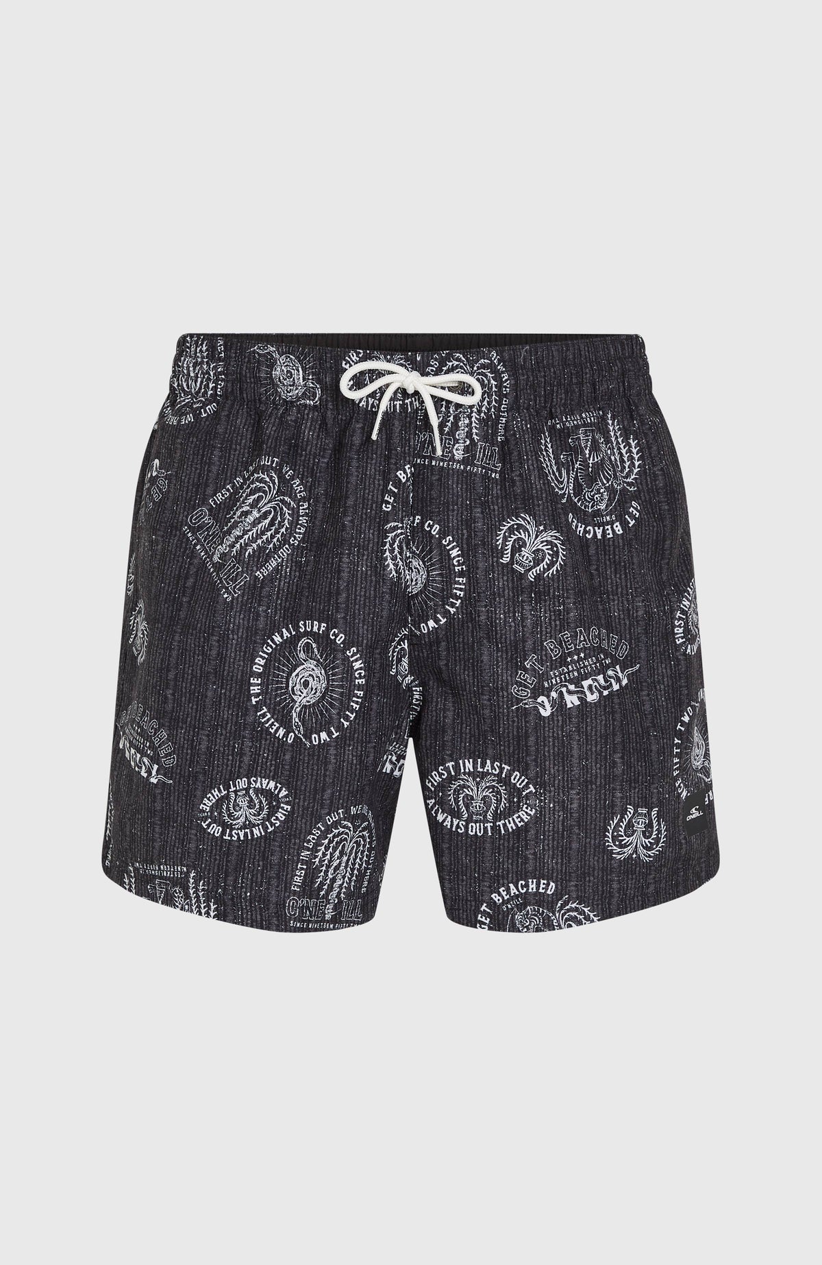Cali Print 15'' Swim Shorts | Black Mystical