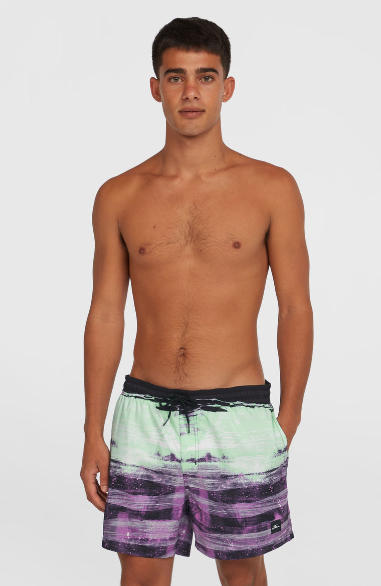 Cali Gradient 15'' Swim Shorts | Purple Melted Texture Cali Gradient 15'' Swim Shorts | Purple Melted Texture