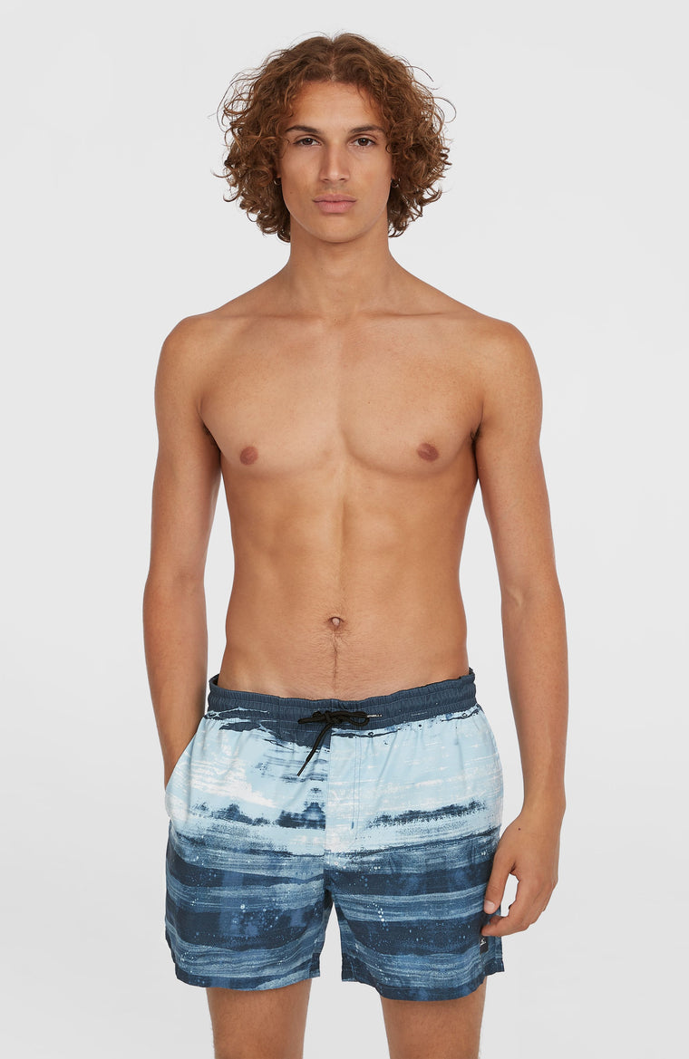 Cali Gradient 15'' Swim Shorts | Blue Melted Texture Cali Gradient 15'' Swim Shorts | Blue Melted Texture